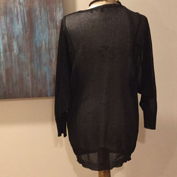 Vince sparkle sweater tunic top lurex black Small - Picture 5 of 7